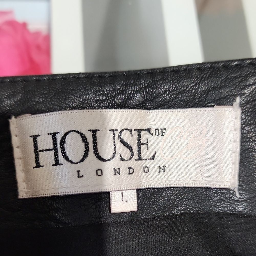 House of CB Black Asymmetrical Wrap Midi Skirt - Picture 3 of 6
